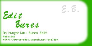 edit bures business card